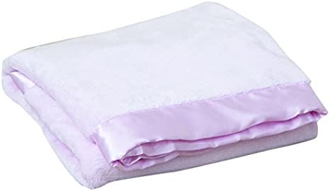 Fleece Baby Blanket with Satin Trim